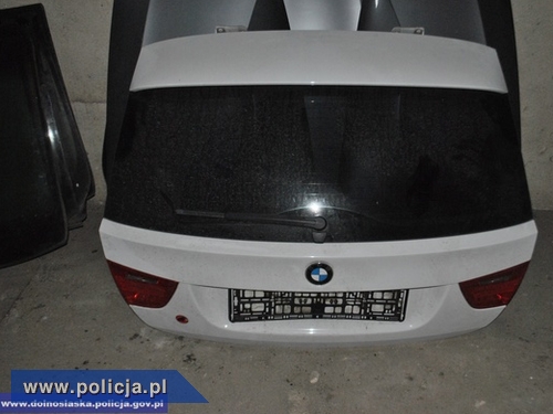 W dziupli policjanci odnaleźli wiele części z kradzionych aut, źródło: www.policja.pl