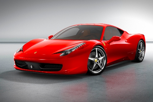 Supersamochód Ferrari 458 Italia, trudno tutaj doszukać się miejsca pod przednią tablicę rejestracyjną, źródło: www.ferrari.com