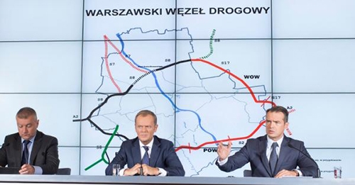 26.09. Premier Donald Tusk oraz MT Sławomir Nowak ogłosili decyzję w sprawie kontynuacji budowy POW, źródło: Ministerstwo Transportu, Budownictwa i Gospodarki Morskiej