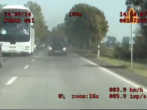 Nagranie z wideorejestratora, źródło: www.policja.pl