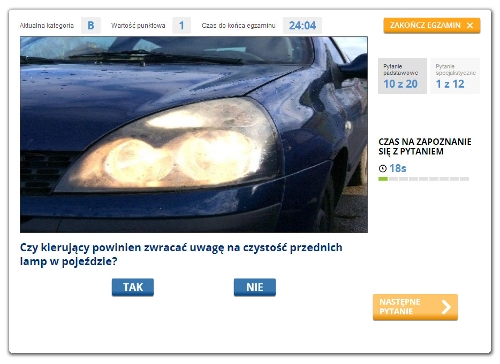 Nowy egzamin teoretyczny na prawo jazdy, źródło: materiały własne www.info-car.pl